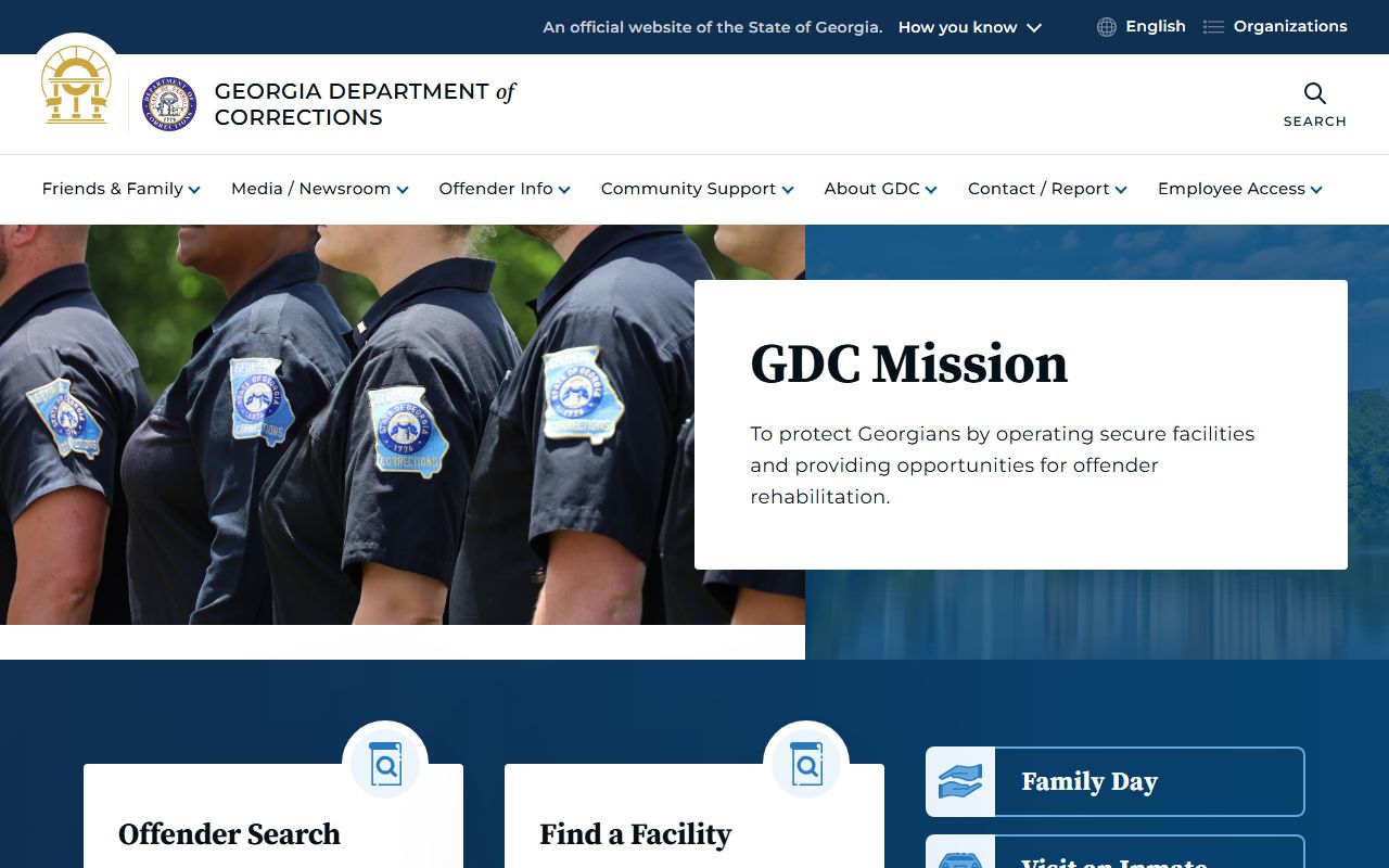 Georgia Department of Corrections homepage