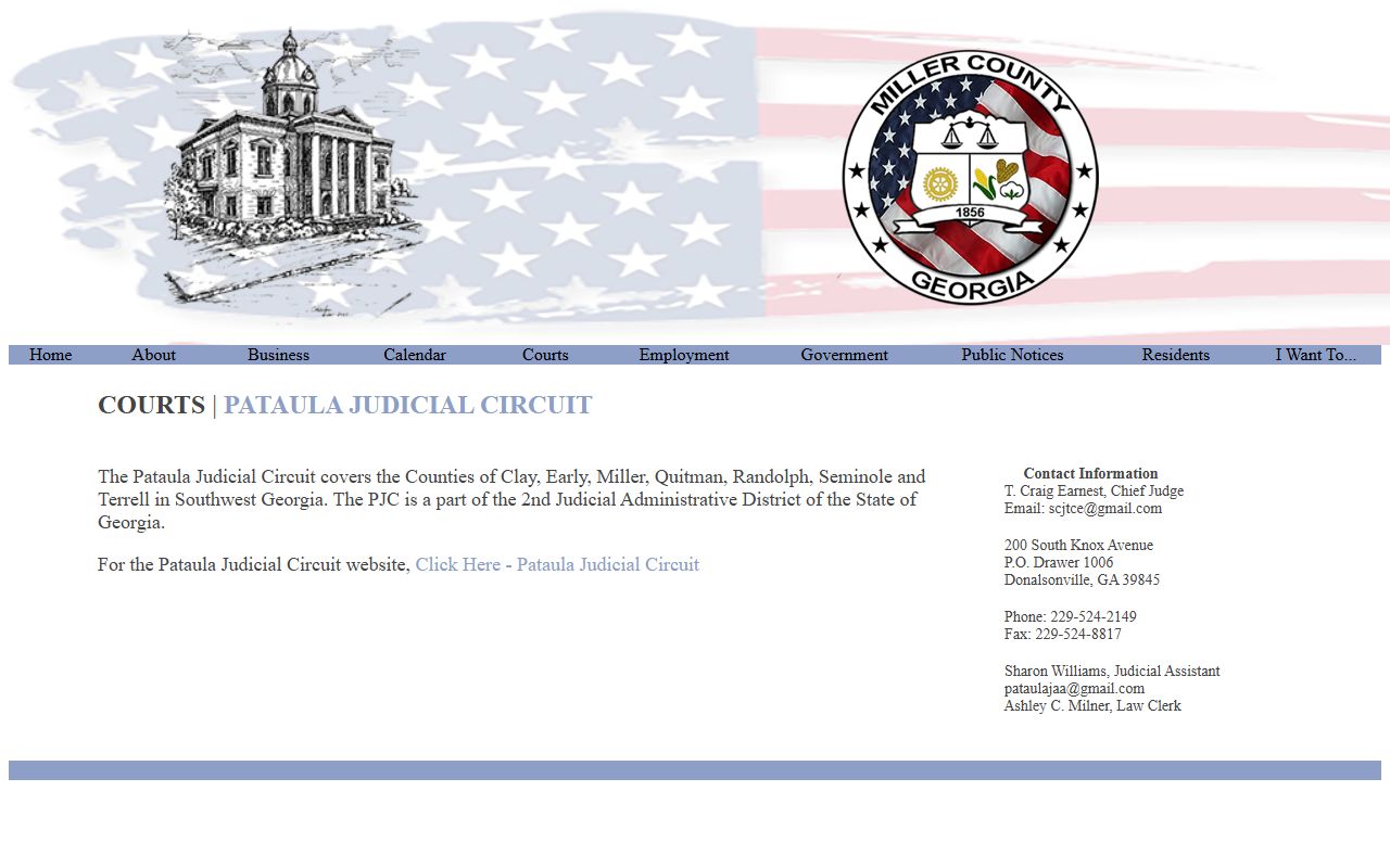 Miller County court dockets Pataula circuit page