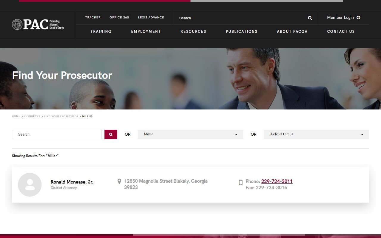 PACGA Miller County prosecutor result