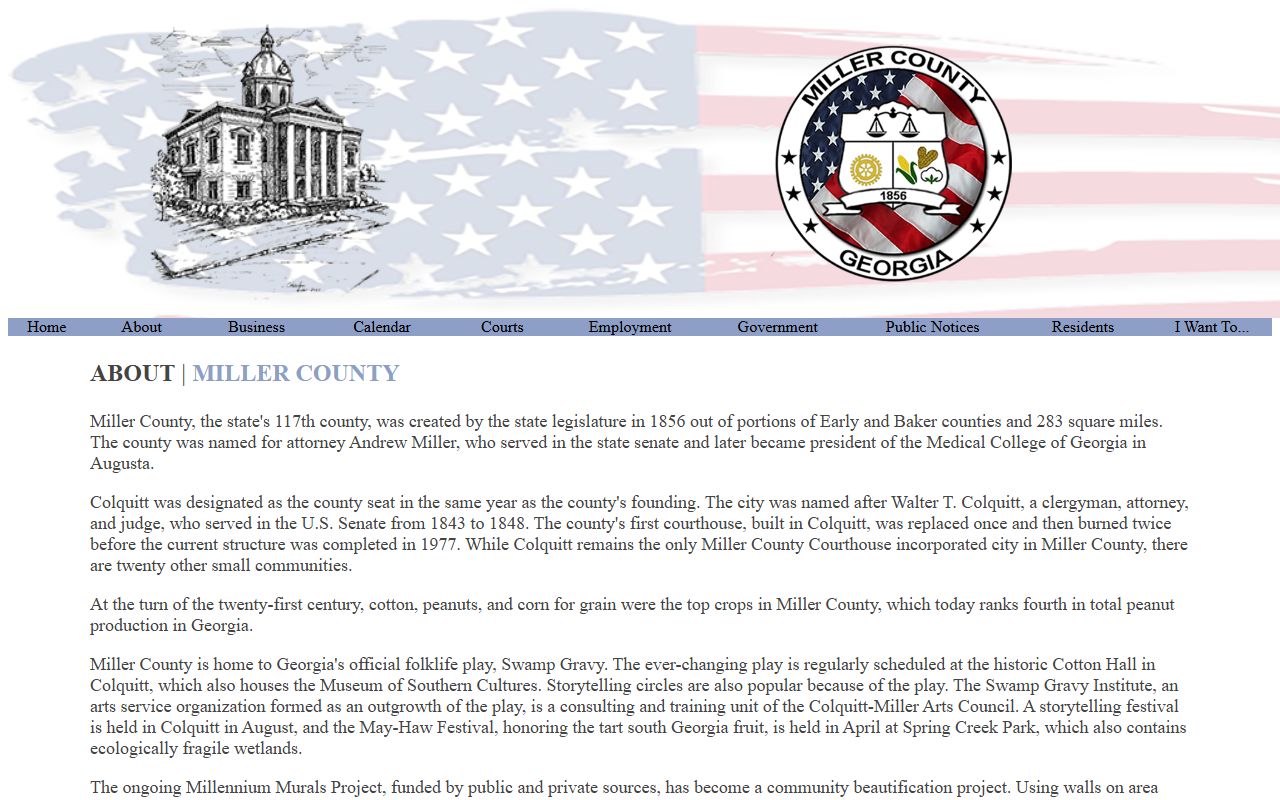 Miller County court records county history and local background
