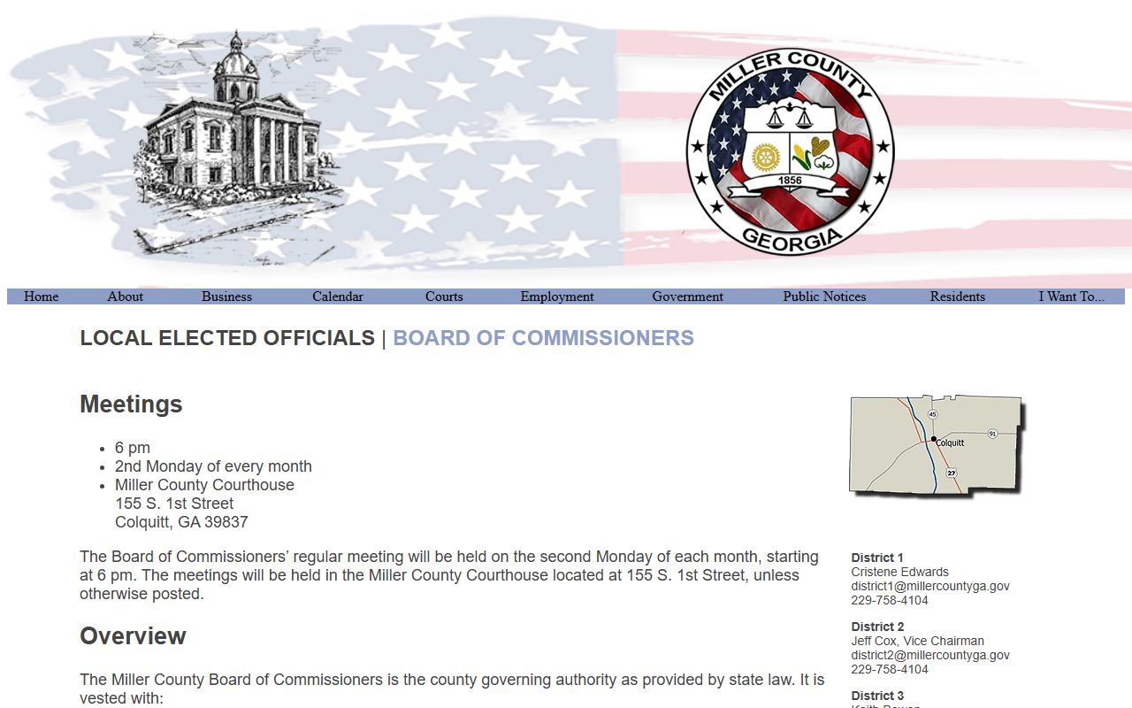 Miller County traffic court records commission courthouse meeting page