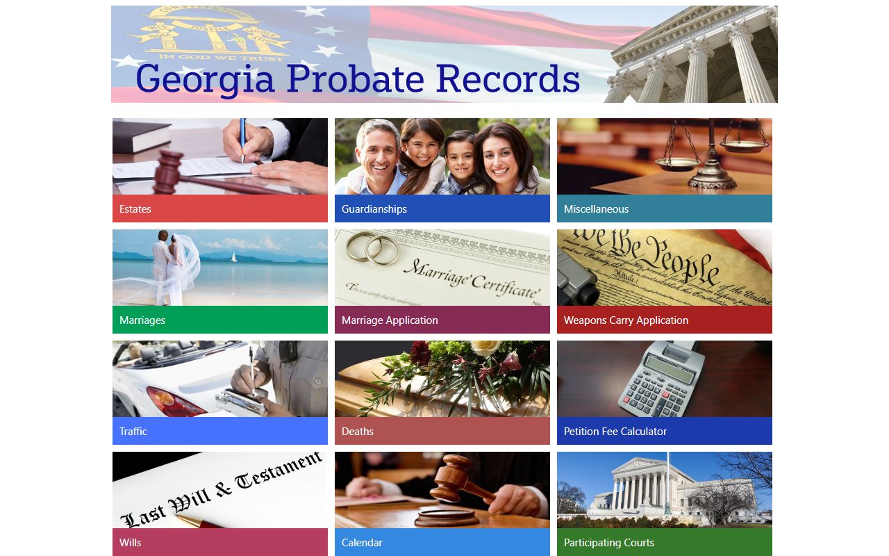Miller County probate records statewide Georgia Probate Records portal