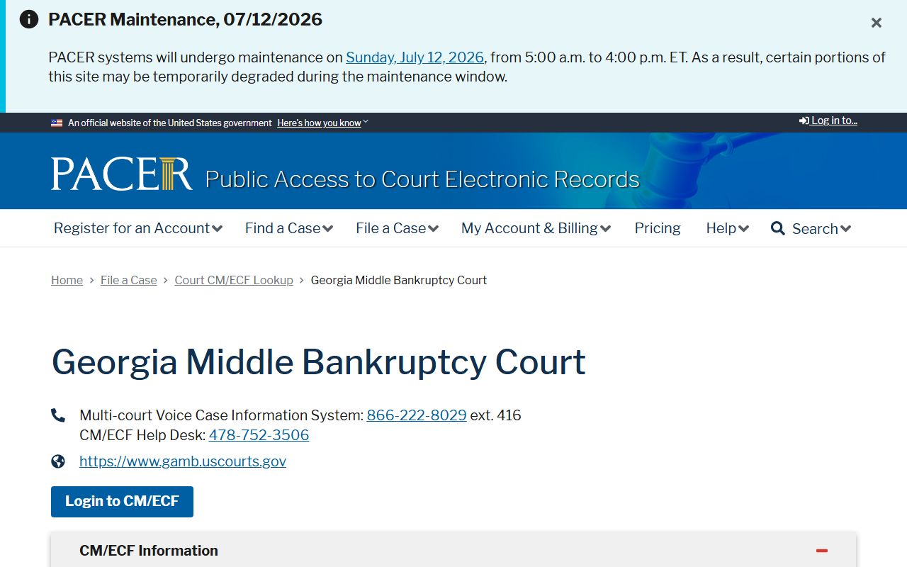 Miller County Superior Court PACER bankruptcy lookup comparison