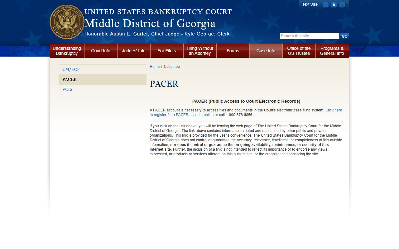 Miller County Superior Court bankruptcy PACER information comparison